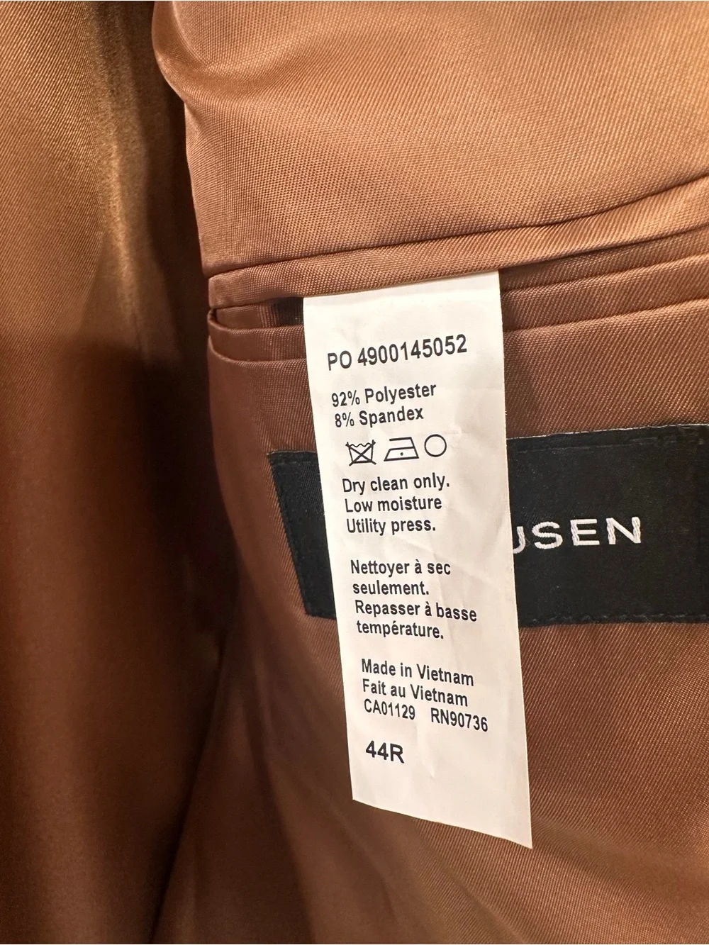 NWT Van Heusen Men's 44R Blazer Faux Suede Comfort Sport Coat Suit $200